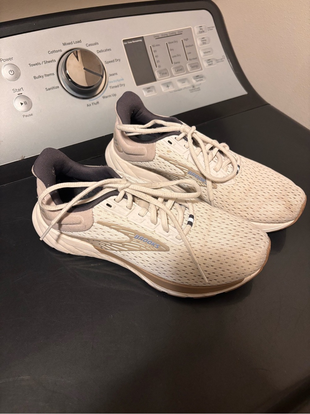 Brooks Women's Athletic Running Shoes in Beige and Black